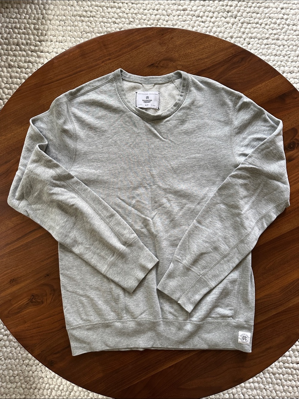 Reigning Champ Light Gray Crewneck Sweater